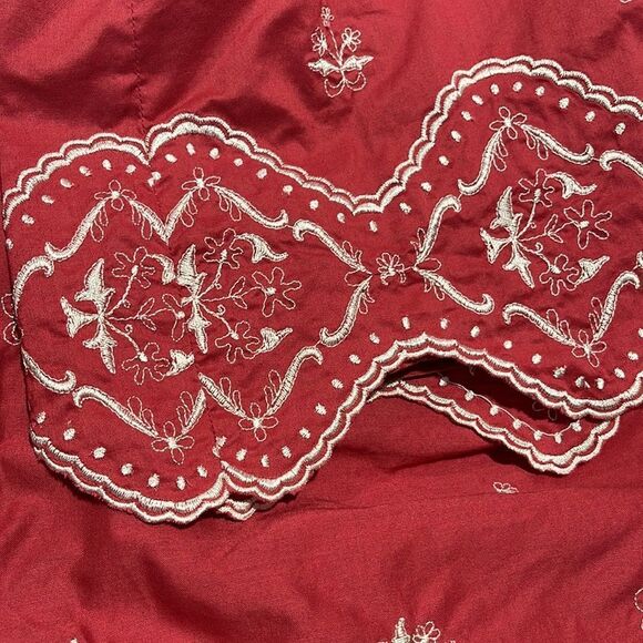 𝅺ann Taylor Tiered Embroidered Skirt Sz 4 - Picture 10 of 12